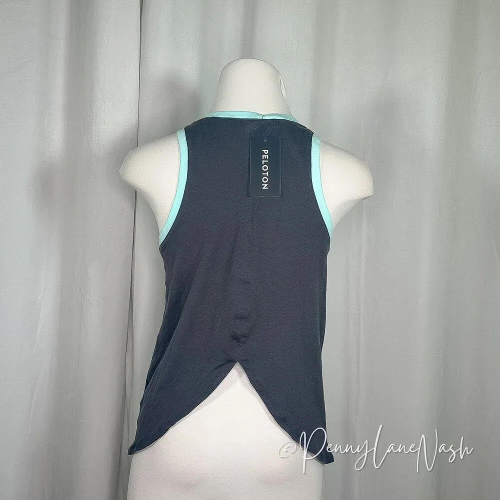 NWT Peloton Tulip Back Athletic Tank Top Black - Picture 8 of 8